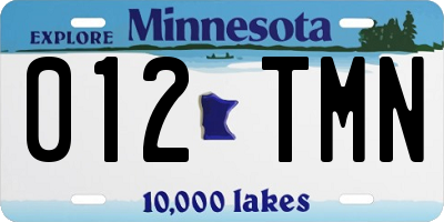 MN license plate 012TMN