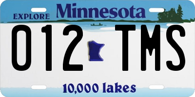 MN license plate 012TMS