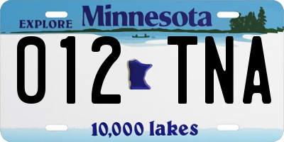 MN license plate 012TNA