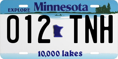 MN license plate 012TNH