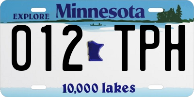 MN license plate 012TPH