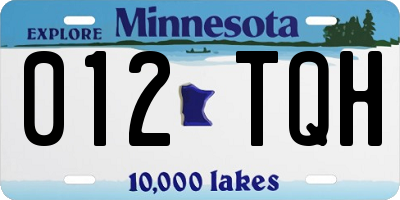 MN license plate 012TQH