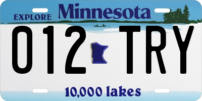 MN license plate 012TRY