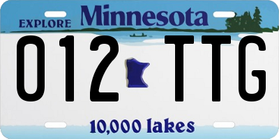 MN license plate 012TTG