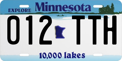 MN license plate 012TTH