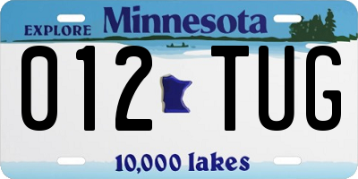 MN license plate 012TUG
