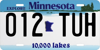 MN license plate 012TUH