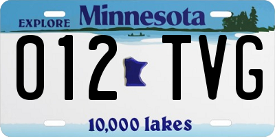 MN license plate 012TVG