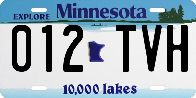 MN license plate 012TVH