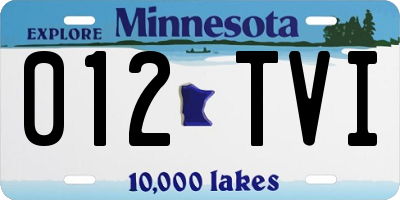 MN license plate 012TVI