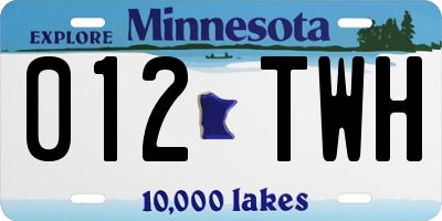 MN license plate 012TWH