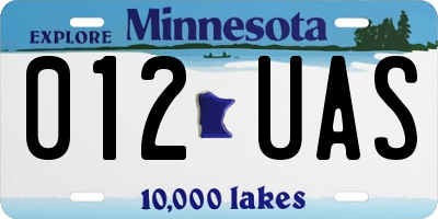 MN license plate 012UAS