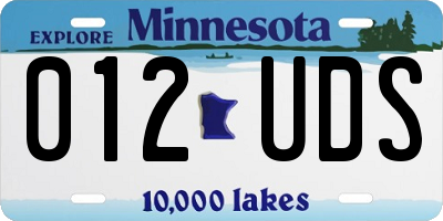 MN license plate 012UDS