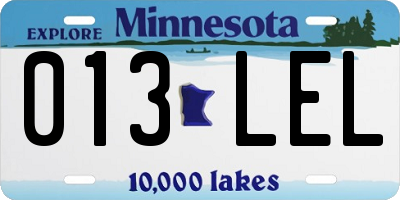 MN license plate 013LEL
