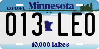 MN license plate 013LEO