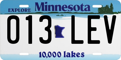 MN license plate 013LEV