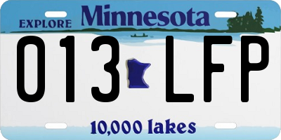 MN license plate 013LFP