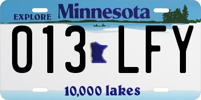 MN license plate 013LFY