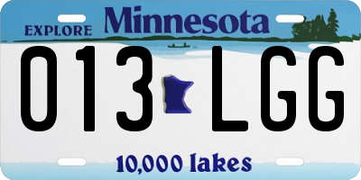 MN license plate 013LGG
