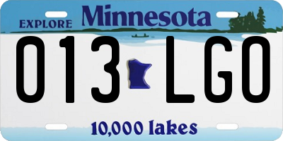 MN license plate 013LGO