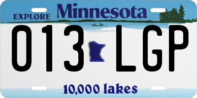MN license plate 013LGP