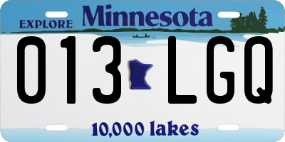 MN license plate 013LGQ