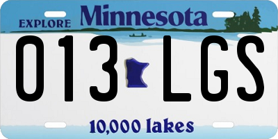 MN license plate 013LGS