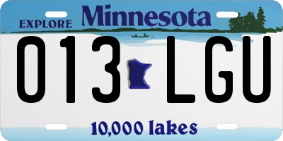 MN license plate 013LGU