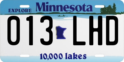 MN license plate 013LHD