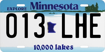 MN license plate 013LHE