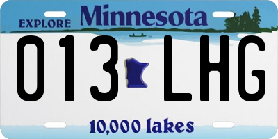 MN license plate 013LHG