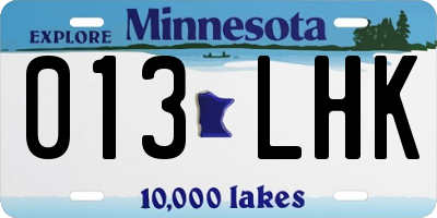 MN license plate 013LHK