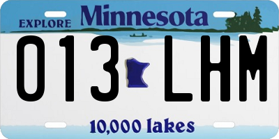 MN license plate 013LHM