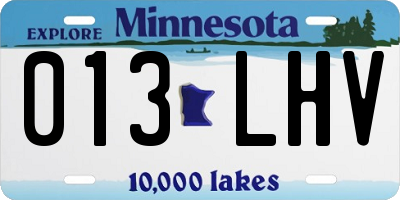 MN license plate 013LHV