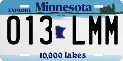 MN license plate 013LMM