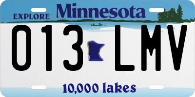 MN license plate 013LMV