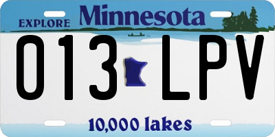 MN license plate 013LPV