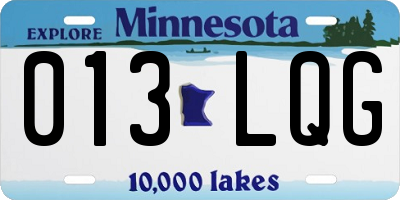 MN license plate 013LQG