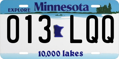 MN license plate 013LQQ