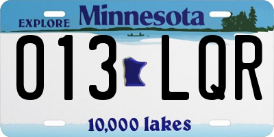 MN license plate 013LQR