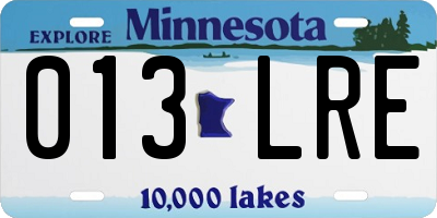 MN license plate 013LRE
