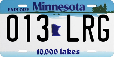MN license plate 013LRG