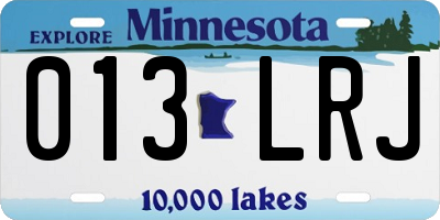 MN license plate 013LRJ