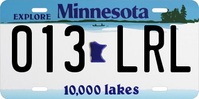 MN license plate 013LRL