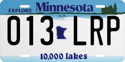 MN license plate 013LRP