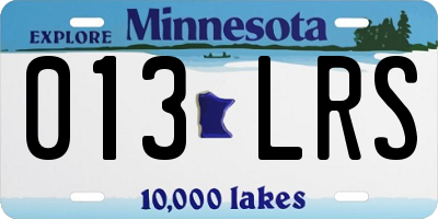 MN license plate 013LRS