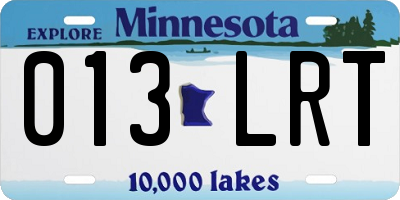 MN license plate 013LRT