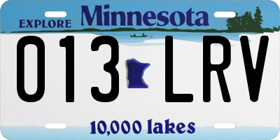 MN license plate 013LRV