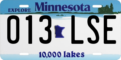 MN license plate 013LSE