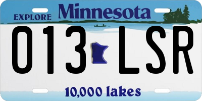 MN license plate 013LSR